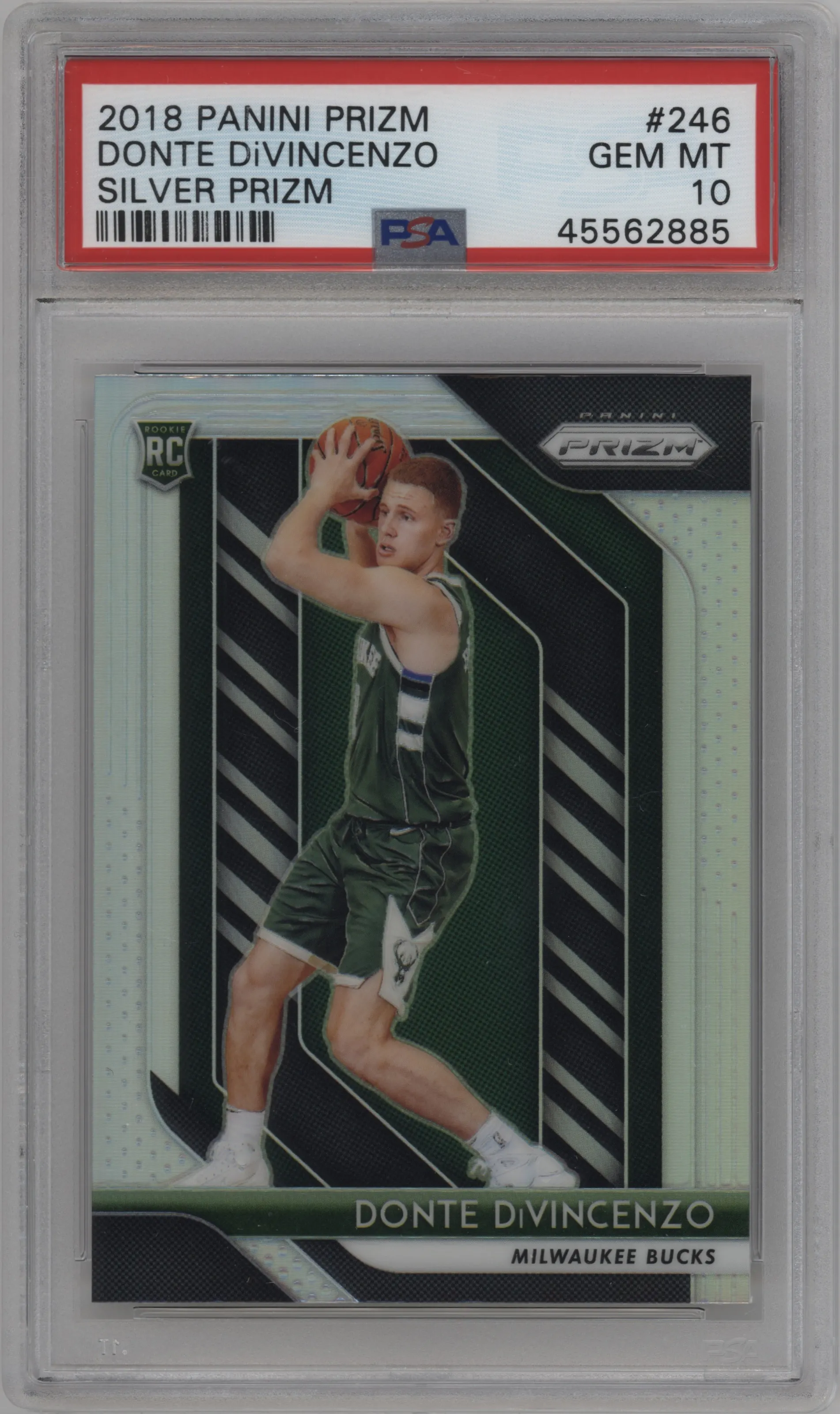2018 Panini Prizm Donte DiVincenzo Silver Prizm PSA 10