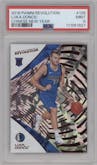 Luka Doncic from the 2018-19 Panini Revolution  set featuring a Chinese New Year parallel graded by PSA and given an overall grade of 9.