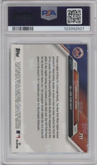 Luisangel Acuna from the 2024 Topps Now set graded by PSA and given an overall grade of 10.