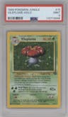 Vileplume from the 1999 Pokemon set graded by PSA and given an overall grade of 9.