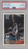 Ray Allen from the 1996-97 Topps set graded by PSA and given an overall grade of 10.
