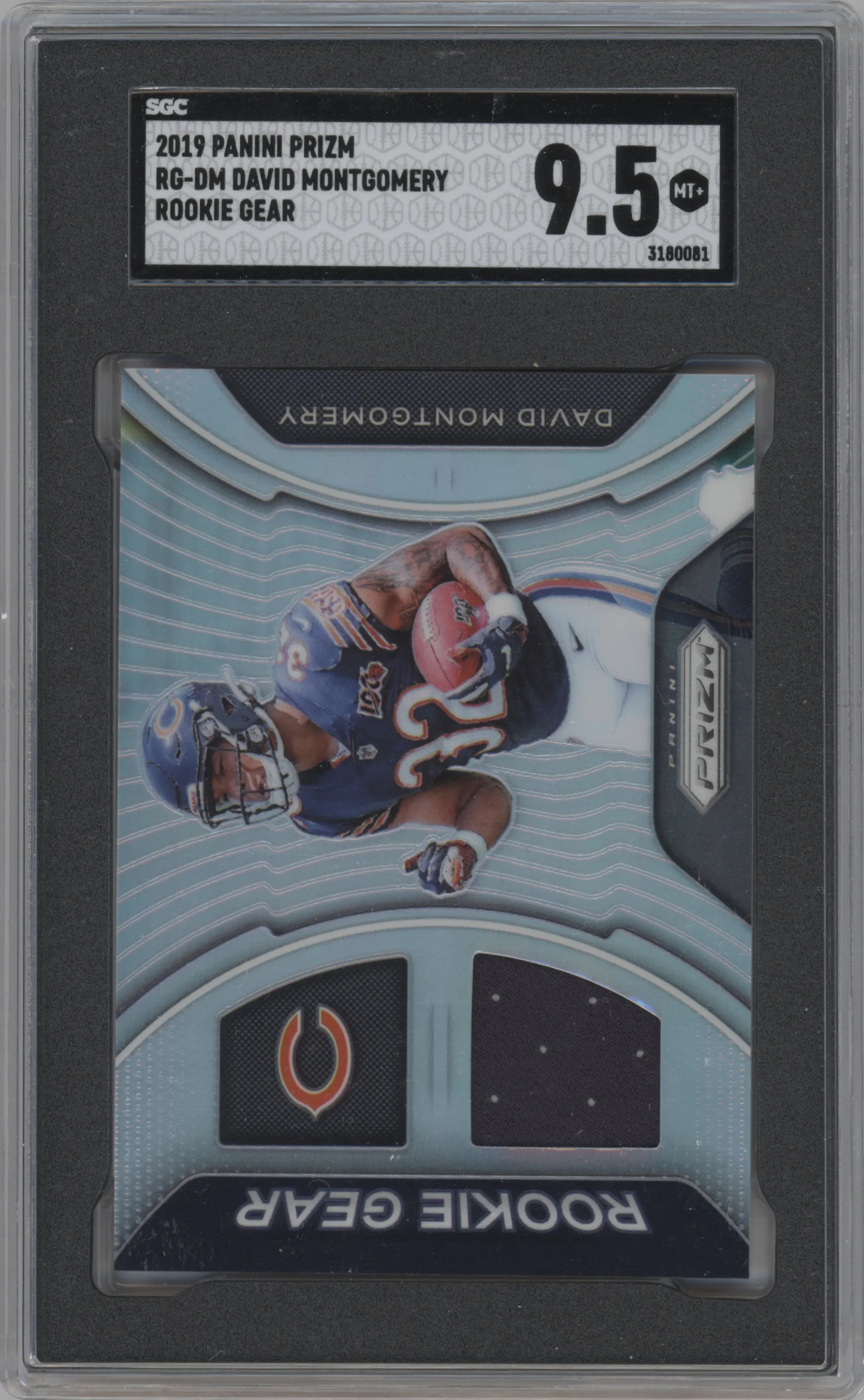 2019 Panini Prizm Rookie Gear Relics David Montgomery #RG-DM SGC 9.5