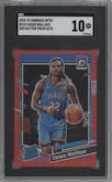 Cason Wallace from the 2023-24 Donruss Optic set featuring a Red Glitter parallel graded by SGC and given an overall grade of 10.