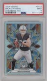 Brock Bowers  from the 2024 Panini Mosaic set graded by PSA and given an overall grade of 9.