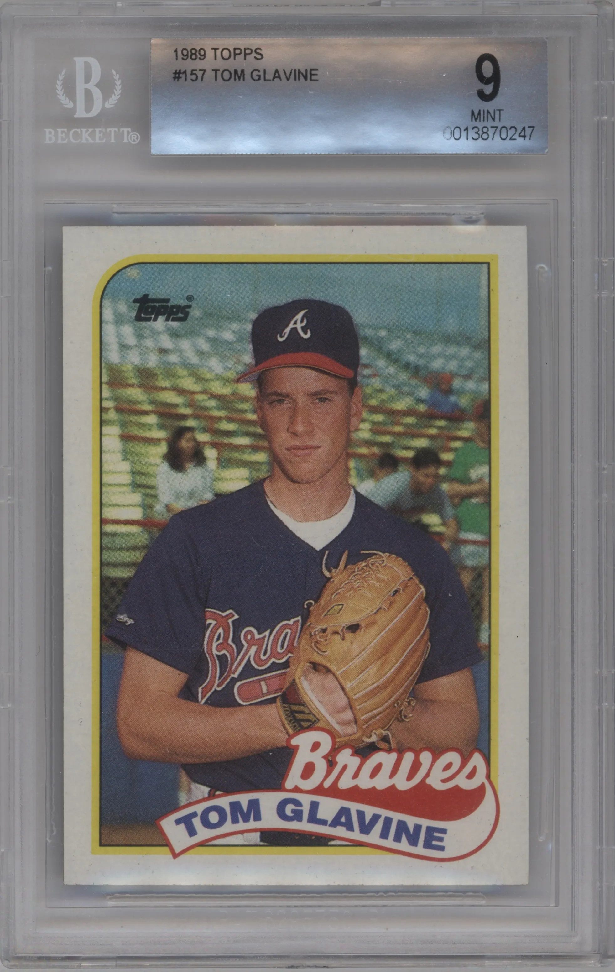 1989 Topps Tom Glavine #157 BGS 9