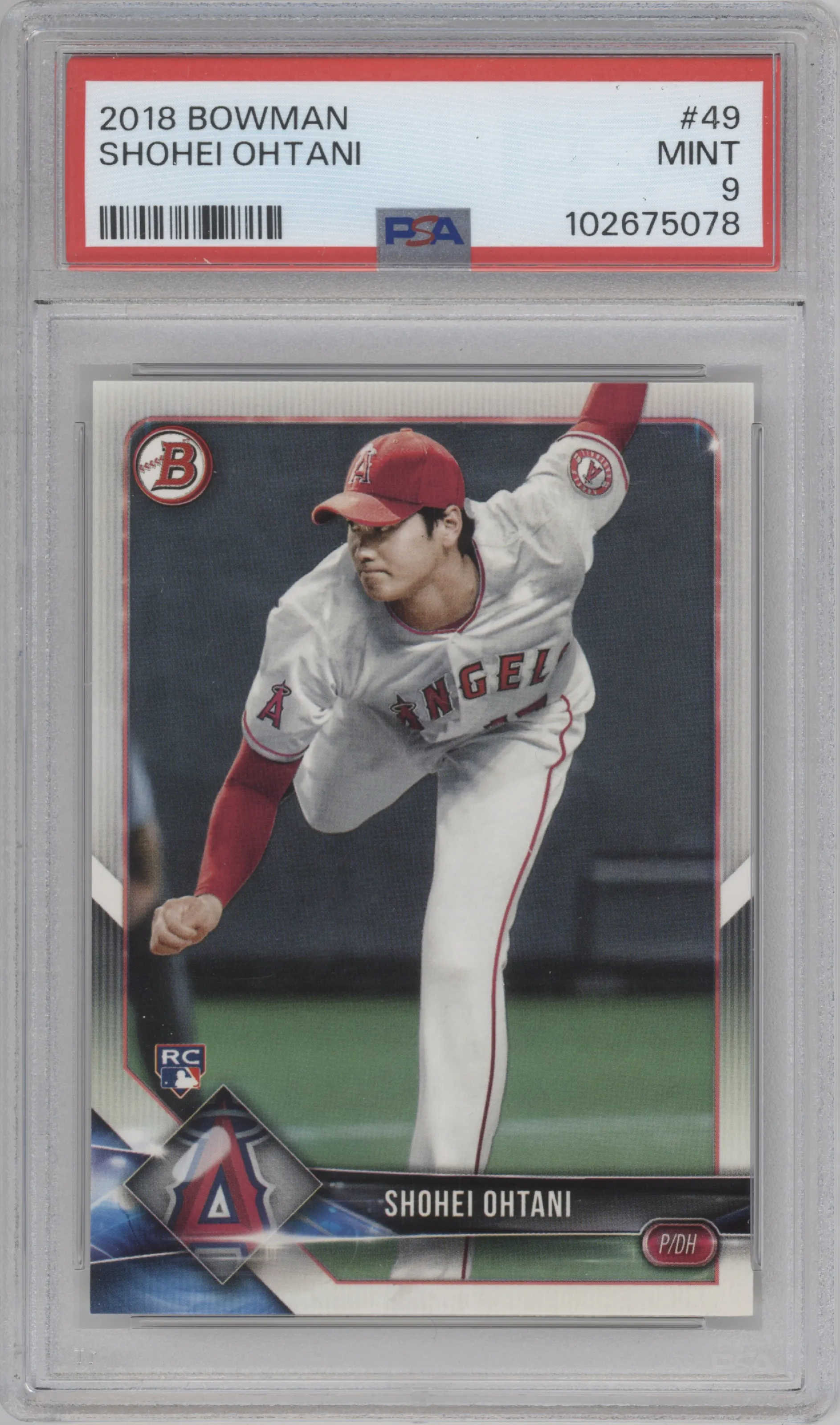 2018 Bowman Shohei Ohtani PSA 9