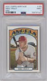 Mike Trout from the 2021 Topps Heritage set graded by PSA and given an overall grade of 9.