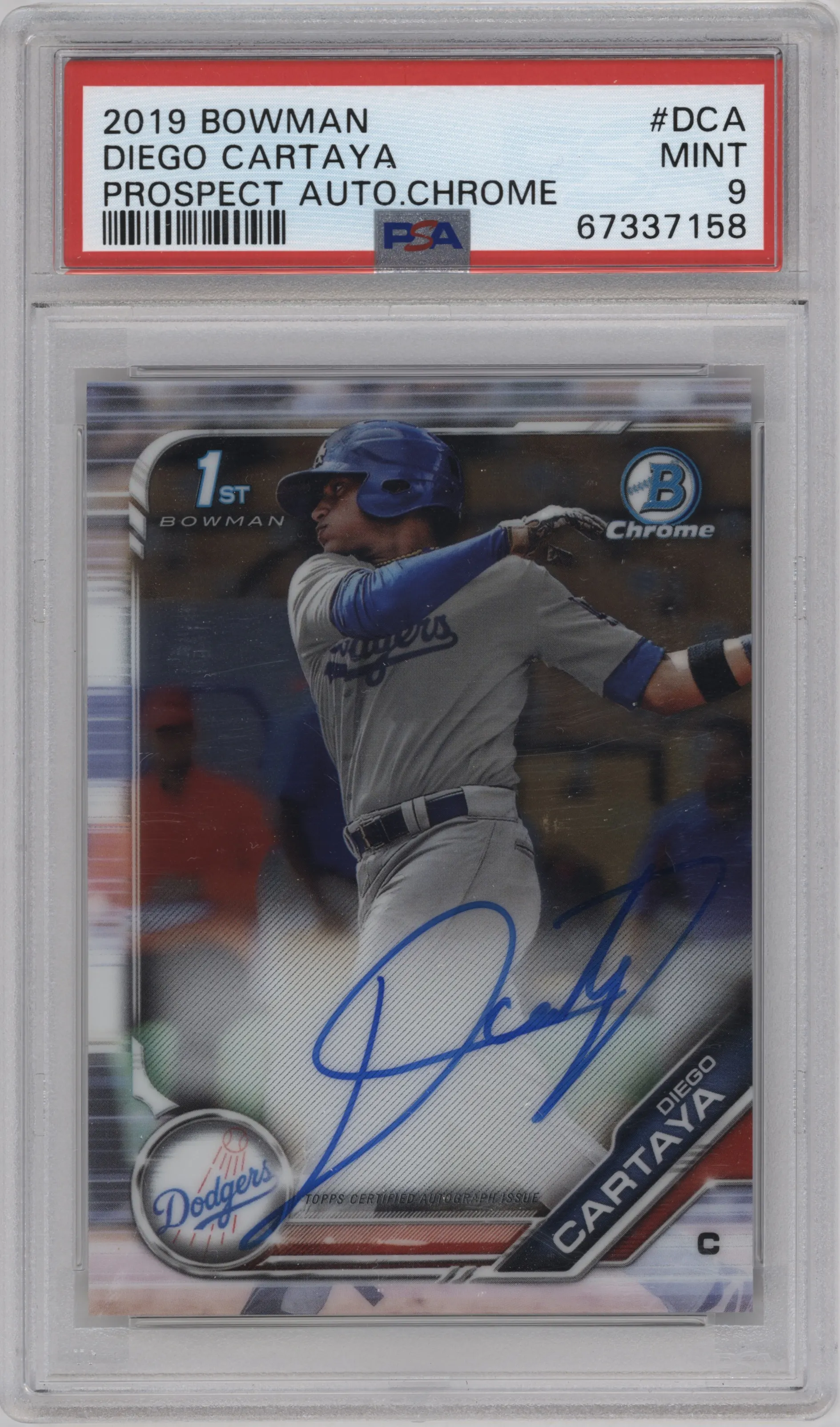 2019 Bowman Chr.Pros.Auto Diego Cartaya #CPA-DCA PSA 9