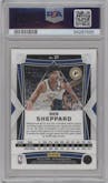Ben Sheppard from the 2023-24 Panini Obsidian set featuring a Electric Etch Gold Flood parallel graded by PSA and given an overall grade of 10.