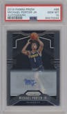 Michael Porter Jr. from the 2019-20 Panini Prizm set graded by PSA and given an overall grade of 10.