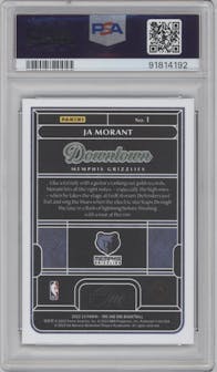 Ja Morant from the 2022-23 Panini One and One set graded by PSA and given an overall grade of 10.