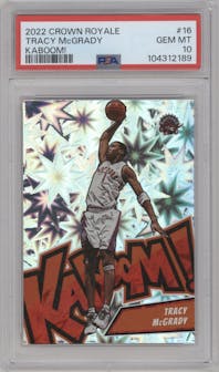 Tracy McGrady from the 2022-23 Panini Crown Royale set graded by PSA and given an overall grade of 10.