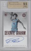Devonte' Graham from the 2018-19 Panini Encased set featuring a Red parallel graded by Beckett and given an overall grade of 9.5.