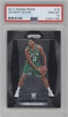 Jayson Tatum from the 2017-18 Panini Prizm  set graded by PSA and given an overall grade of 10.