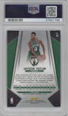 Jayson Tatum from the 2017-18 Panini Prizm  set graded by PSA and given an overall grade of 10.