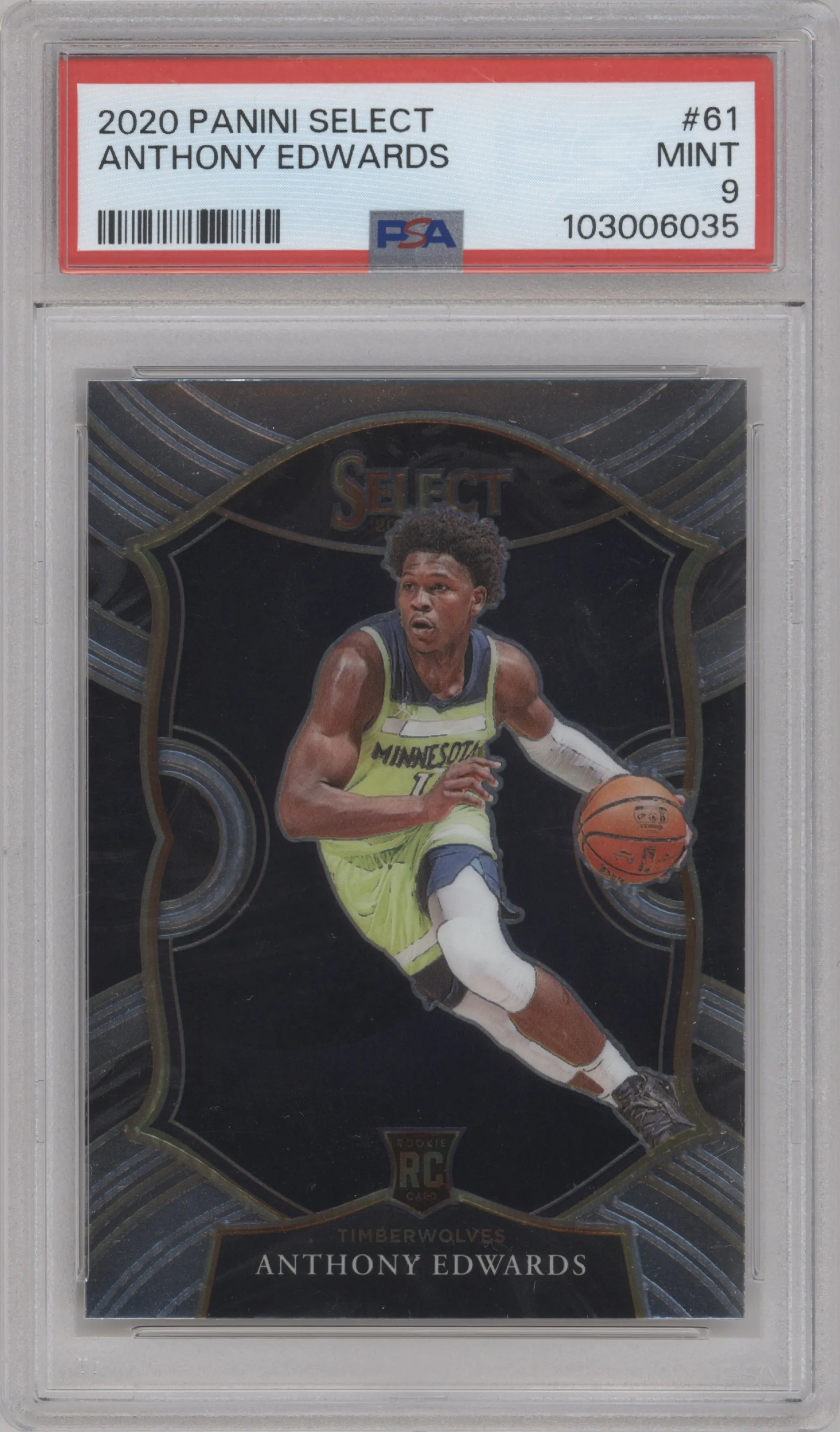 2020 Panini Select Anthony Edwards PSA 9