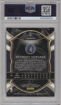 Anthony Edwards from the 2020-21 Panini Select  set graded by PSA and given an overall grade of 9.