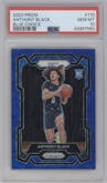 Anthony Black from the 2023-24 Panini Prizm set featuring a Choice Blue parallel graded by PSA and given an overall grade of 10.