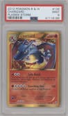 Charizard from the 2012 Pokemon B&W set graded by PSA and given an overall grade of 9.