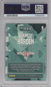 James Harden from the 2016-17 Panini Studio set graded by PSA and given an overall grade of 10.