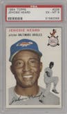 Jehosie Heard from the 1954 Topps set graded by PSA and given an overall grade of 6.