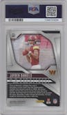 Jayden Daniels from the 2024 Panini Prizm set graded by PSA and given an overall grade of 10.