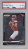Jayden Daniels from the 2024 Panini Prizm set graded by PSA and given an overall grade of 10.