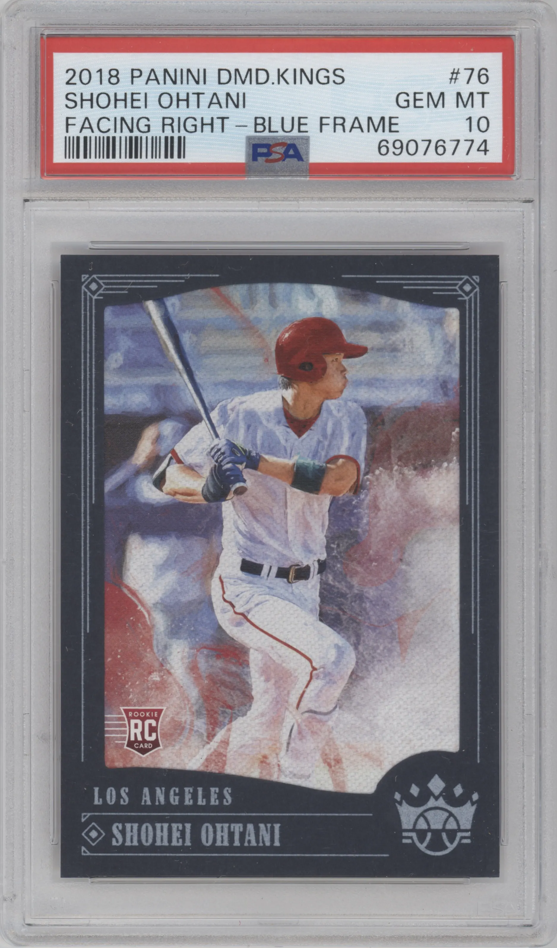 2018 Panini Diamond Kings Variation Shohei Ohtani Blue Frame PSA 10
