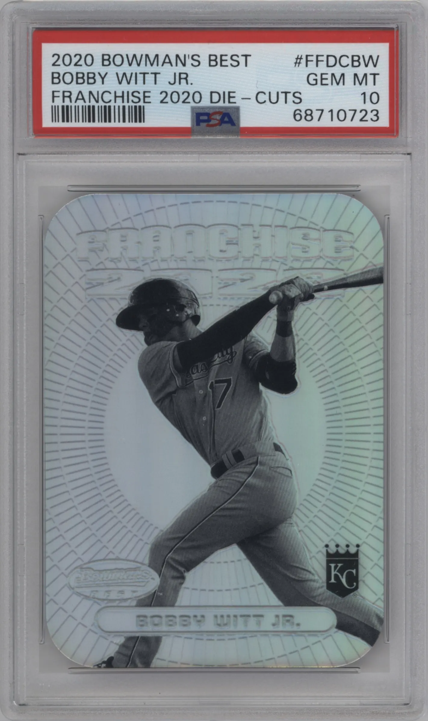 2020 Bowman’s Best Franchise 2020 Die-Cuts Bobby Witt Jr. #FFDC-BW PSA 10
