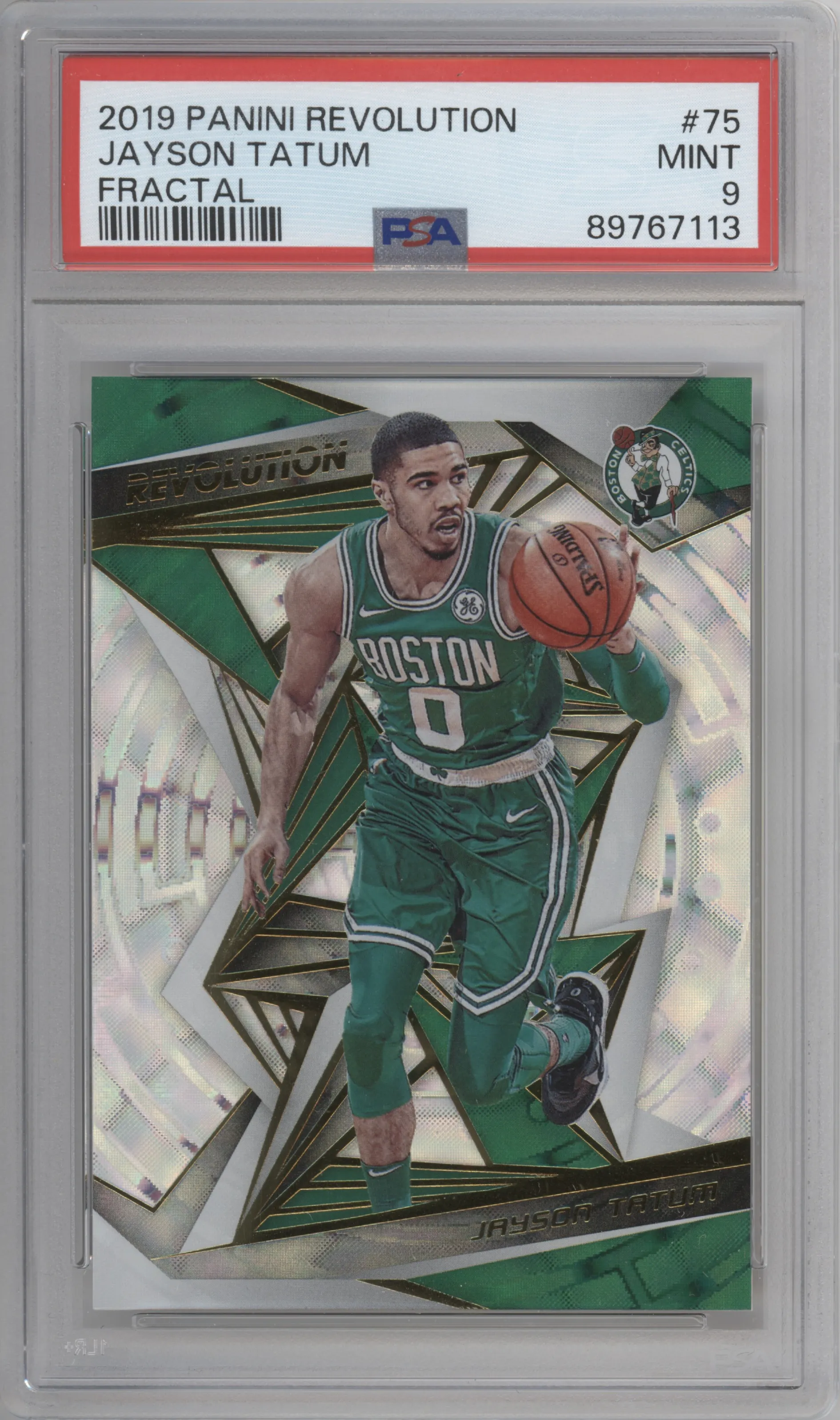 2019 Panini Revolution Jayson Tatum Fractal PSA 9