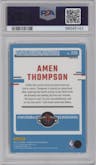 Amen Thompson from the 2023-24 Donruss Optic set featuring a Holo parallel graded by PSA and given an overall grade of 10.