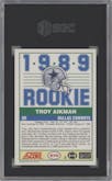 Troy Aikman from the 1989 Score set graded by SGC and given an overall grade of 9.