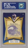 Randy Moss from the 1998 Collector’s Edge Masters set graded by PSA and given an overall grade of 9.