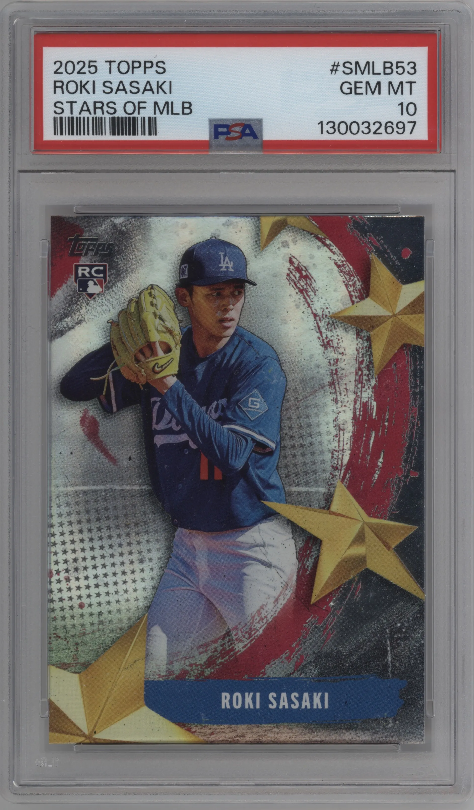 2025 Topps Stars of MLB Roki Sasaki PSA 10