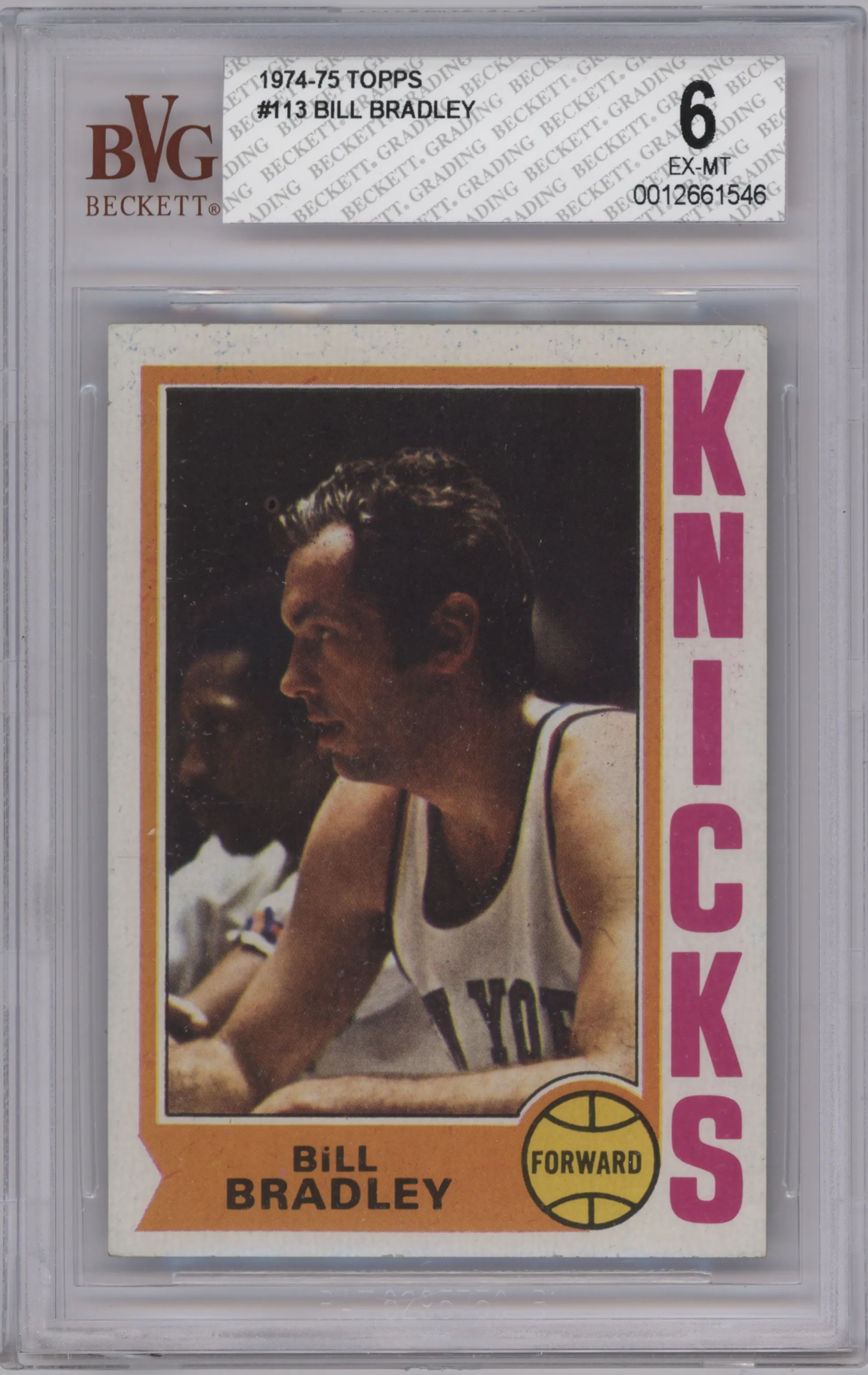 1974 Topps Bill Bradley BGS 6