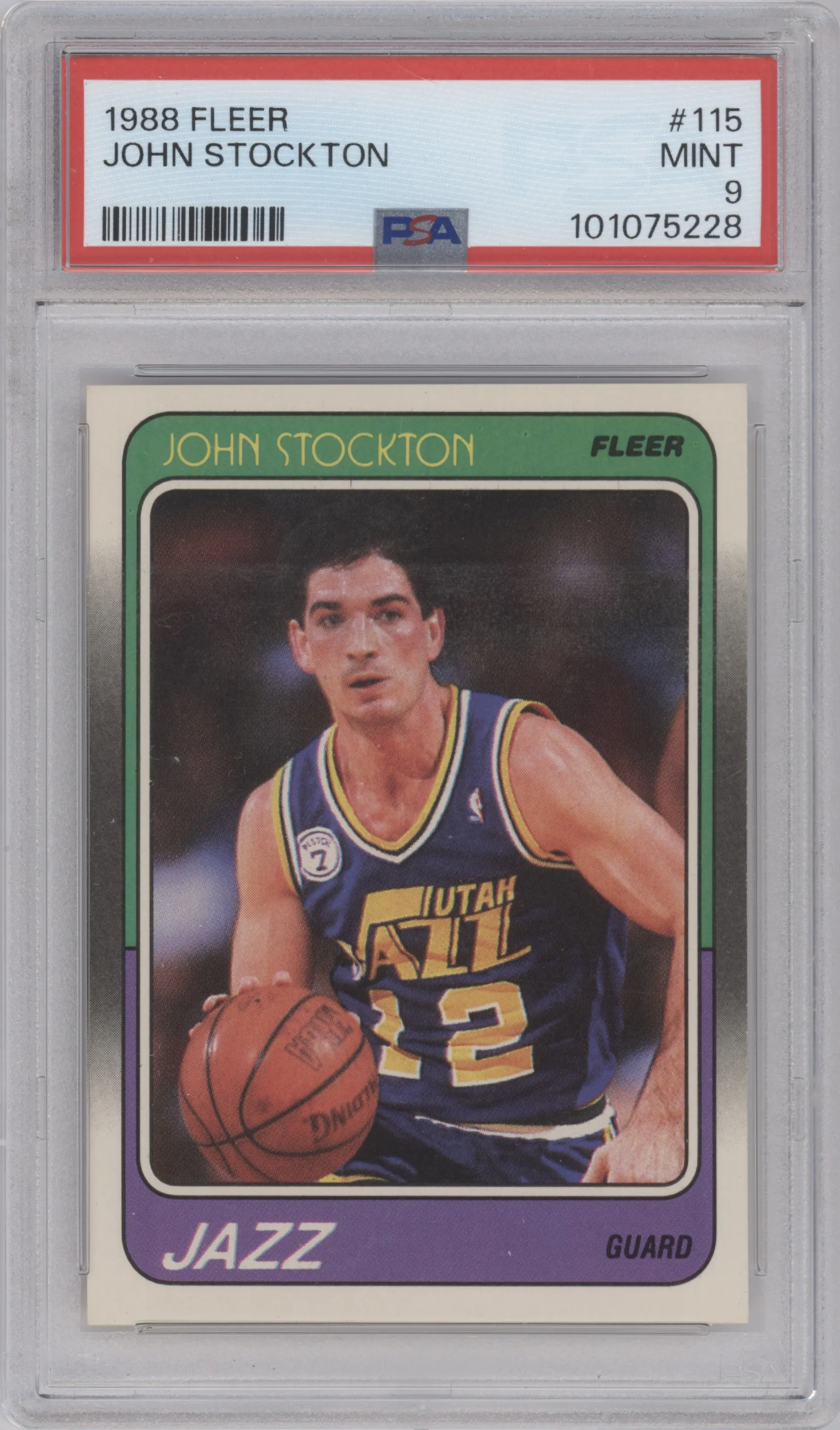 1988 Fleer John Stockton PSA 9