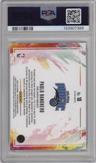 Paolo Banchero from the 2024-25 Panini Prizm Black set graded by PSA and given an overall grade of 10.