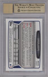 Aaron Judge from the 2013 Bowman Draft Picks & Prospects set featuring a Refractor parallel graded by Beckett and given an overall grade of 10.