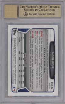 Aaron Judge from the 2013 Bowman Draft Picks & Prospects set featuring a Refractor parallel graded by Beckett and given an overall grade of 10.