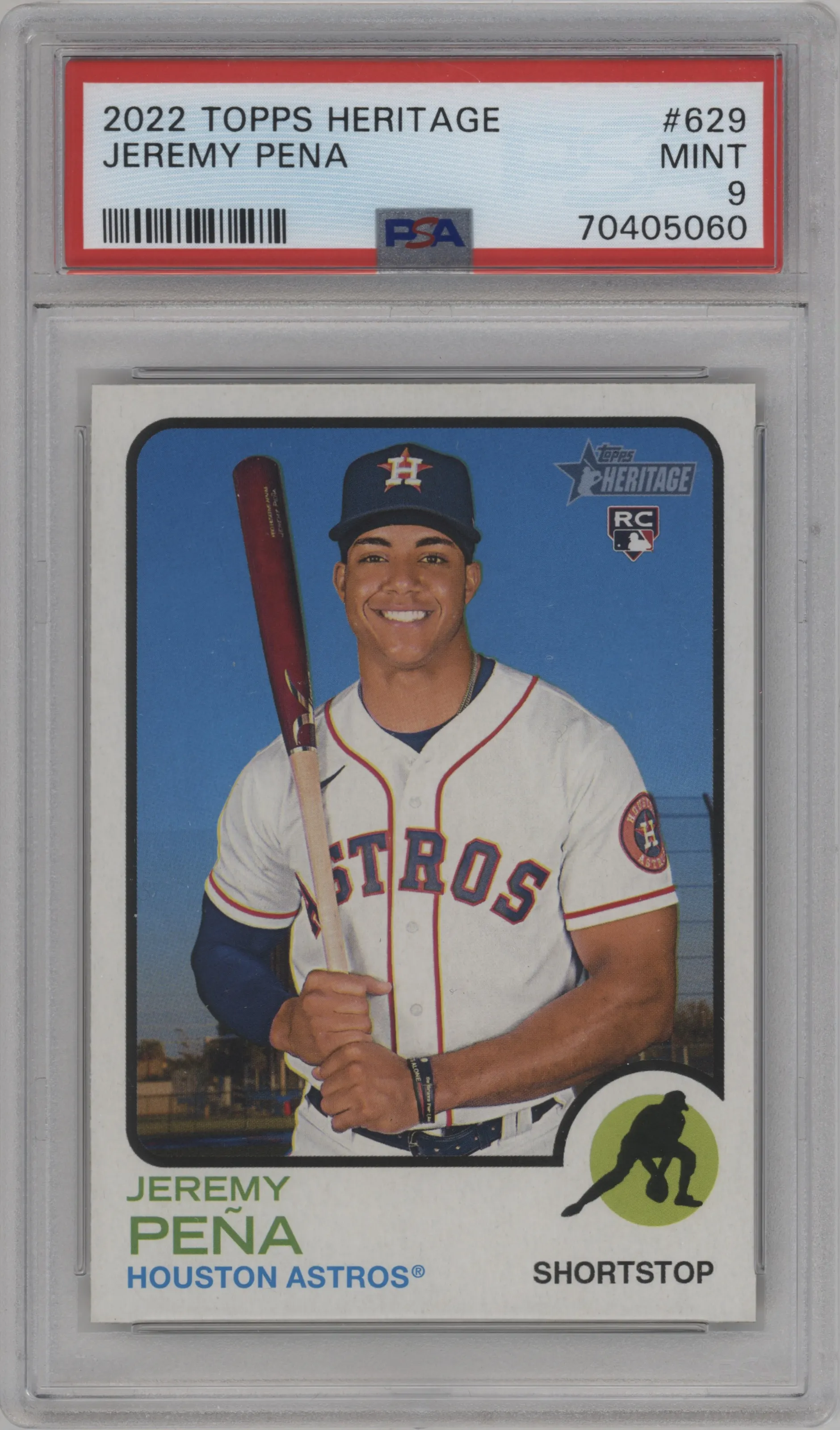 2022 Topps Heritage High Number Jeremy Pena #629 PSA 9