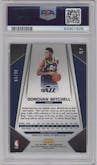 Donovan Mitchell from the 2017-18 Panini Prizm  set featuring a Fast Break Bronze parallel graded by PSA and given an overall grade of 10.