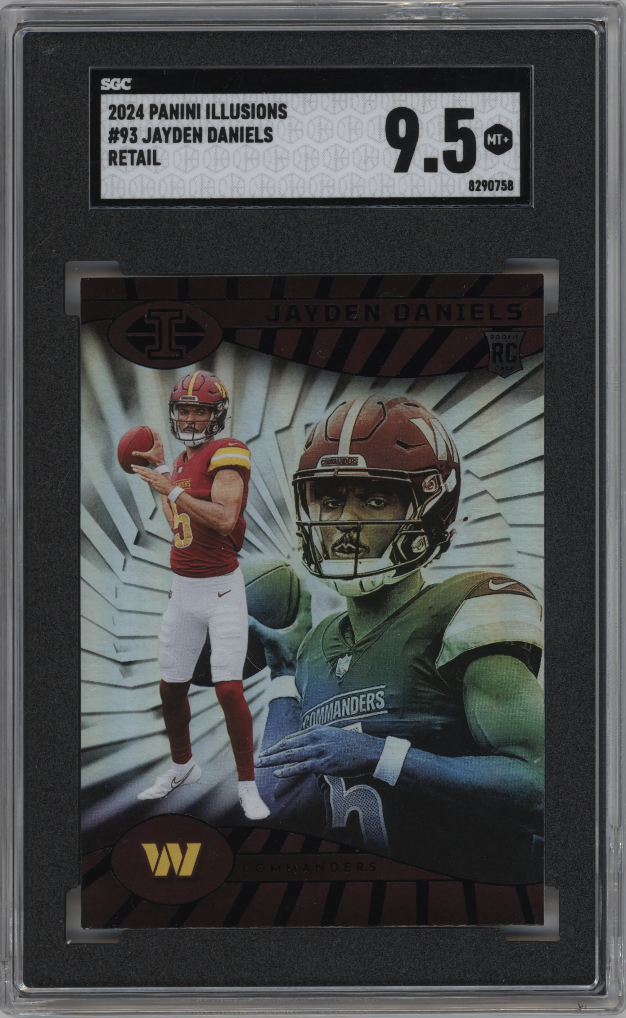 2024 Panini Illusions Jayden Daniels Retail SGC 9.5
