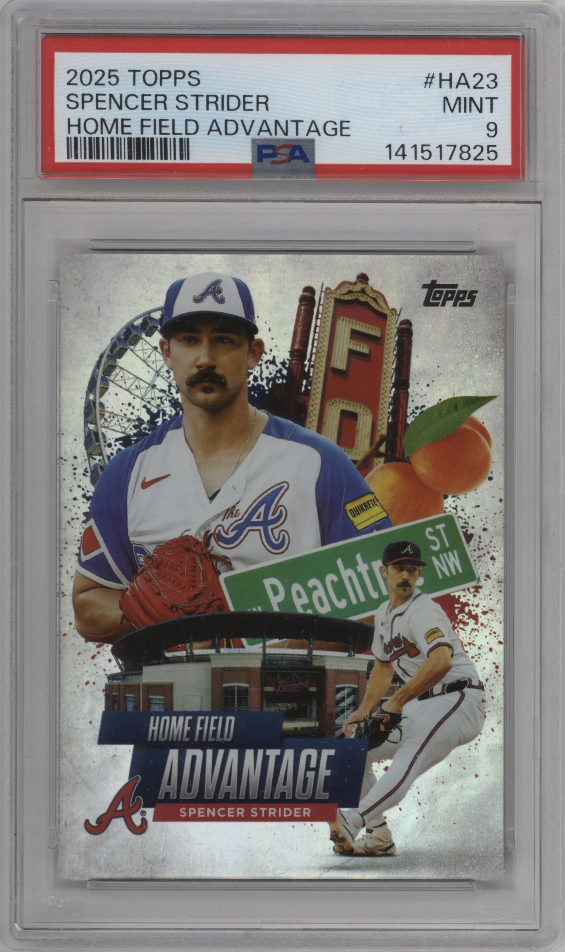 2025 Topps Home Field Advantage Spencer Strider #HA-23 PSA 9