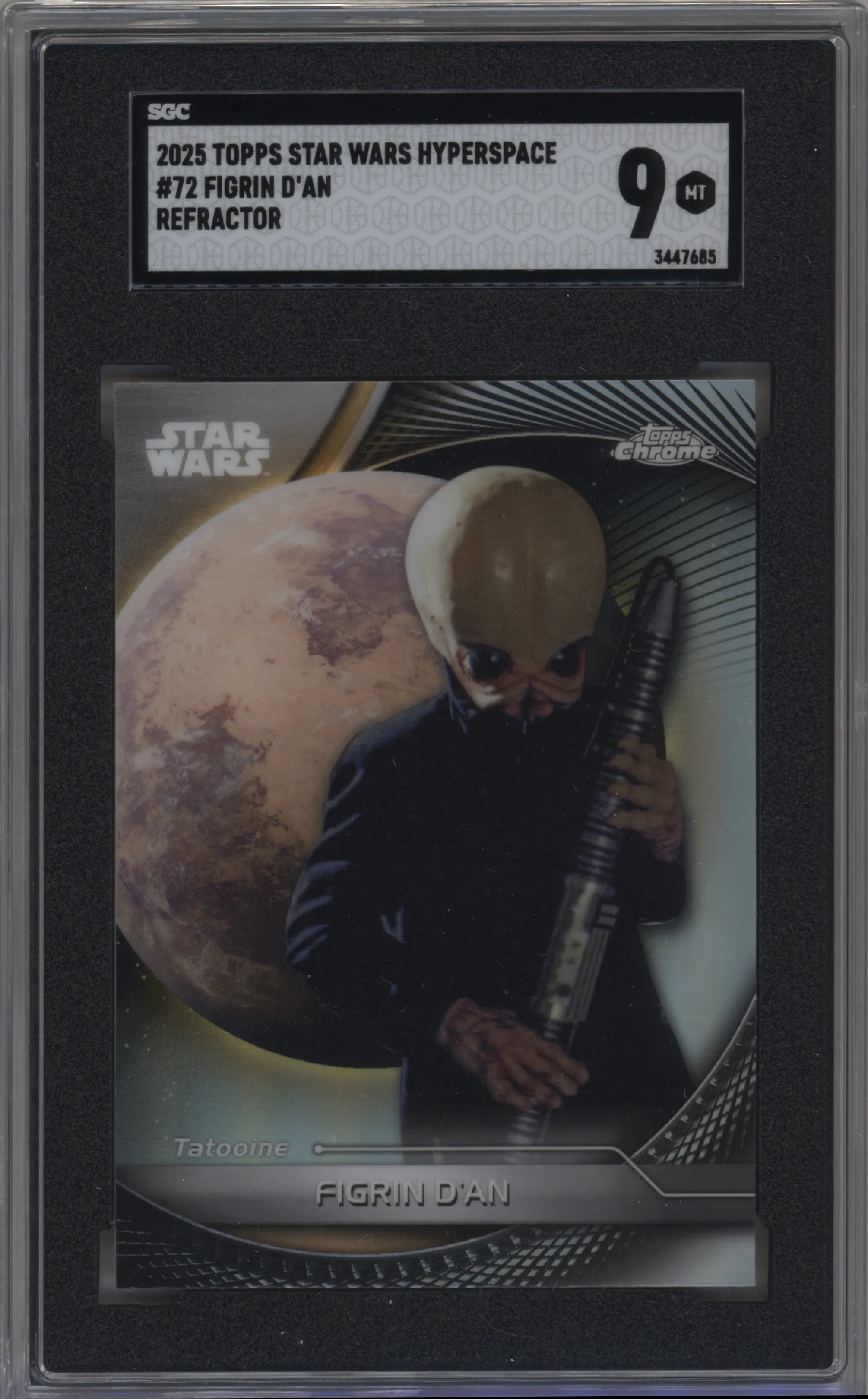 2025 Topps Star Wars Hyperspace Figrin D'An Refractor SGC 9