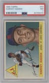 Harvey Haddix from the 1955 Topps set graded by PSA and given an overall grade of 7.