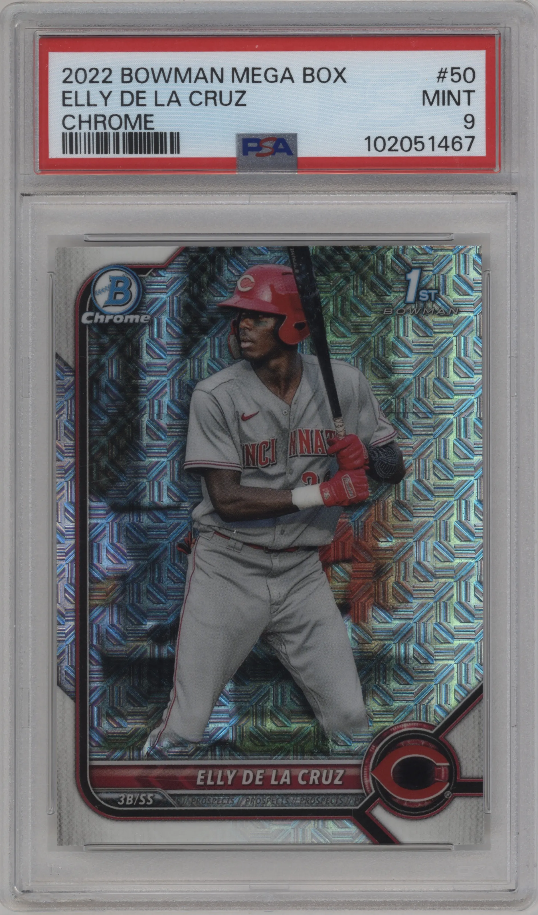 2022 Bowman Mega Box Chrome Elly De La Cruz PSA 9