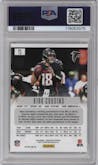 Kirk Cousins from the 2024 Panini Prizm Deca set featuring a Green Shimmer  Prizm FOTL parallel graded by PSA and given an overall grade of 10.