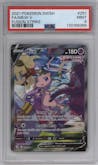 Mew V from the 2021 Pokemon SWSH set graded by PSA and given an overall grade of 9.