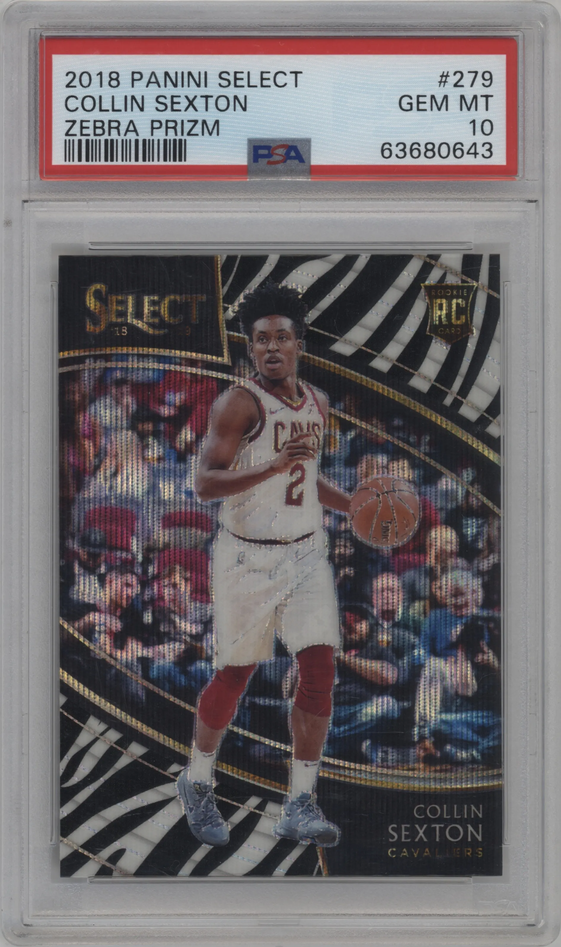 2018 Panini Select Courtside Collin Sexton Zebra PSA 10