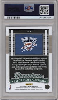 Shai Gilgeous-Alexander from the 2023-24 Panini One and One set graded by PSA and given an overall grade of 10.